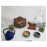Vintage Items,Wood Dice,Pottery,Enamel Pot,Ect Vintage Items,Wood Dice,Pottery,Enamel Pot,Ect