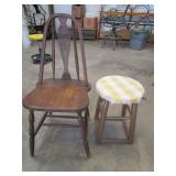 Bar Stool W/Old Chair Bar Stool W/Old Chair
