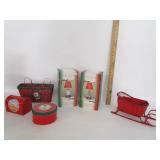 Handpainted Holiday Lamps W/Decor Handpainted Holiday Lamps W/Decor