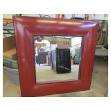 Wood Frame Decorative Wall Mirror: 39'x40' Wood Frame Decorative Wall Mirror: 39'x40'