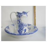 Colonial Pottery Pitcher W/Basin Colonial Pottery Pitcher W/Basin