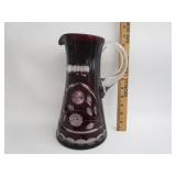 Bohemian Glass Ruby Pitcher Bohemian Glass Ruby Pitcher