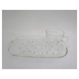 Mid Century 4 Piece Glass Snak Set Mid Century 4 Piece Glass Snak Set
