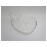 Mid Century 8 Piece Glass Snak Set Mid Century 8 Piece Glass Snak Set