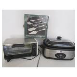 B&D Toaster Oven,Ge Crockpot,Utensils B&D Toaster Oven,Ge Crockpot,Utensils