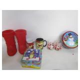 Christmas Glasses,Cups,Tins,Plastic Boots Christmas Glasses,Cups,Tins,Plastic Boots