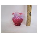 Fenton Glass Hobnail Pink Cranberry Opalescent Fenton Glass Hobnail Pink Cranberry Opalescent