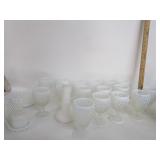 Fenton White Opalescent Water Goblets Fenton White Opalescent Water Goblets