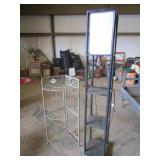 Corner Shelf Display With Floor Lamp Corner Shelf Display With Floor Lamp