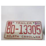 NC Trailer License Plate NC Trailer License Plate
