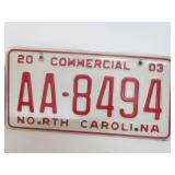 Nc Commericial License Plate Nc Commericial License Plate