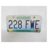 Missouri License Plate Missouri License Plate