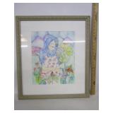Watercolor, Signed Margo Loche Watercolor, Signed Margo Loche