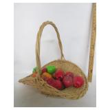 Harvest Basket W/Artifical Fruit Harvest Basket W/Artifical Fruit