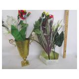 Artificial Plants,Brass Vase Artificial Plants,Brass Vase