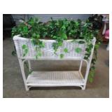 Wicker Plant Holder w/Artificial Plants 31'W Wicker Plant Holder w/Artificial Plants 31'W