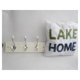 Hm Decor Hat/Coat Hanger,Lake Home Pillow Hm Decor Hat/Coat Hanger,Lake Home Pillow