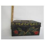 Painted Vtg Metal Box Painted Vtg Metal Box
