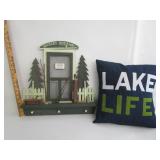 Hackers Hideaway Sign,Lake Life Pillow Hackers Hideaway Sign,Lake Life Pillow