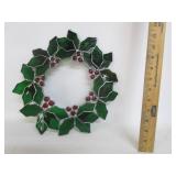 Stained Glass Christmas Wreath Stained Glass Christmas Wreath
