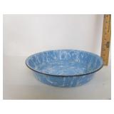 Blue Swirl Enamel Pan 12.5 R Blue Swirl Enamel Pan 12.5 R