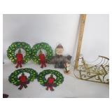 Christmas Decor,Metal Sleigh Christmas Decor,Metal Sleigh