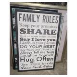 Family Rules 23x34 Family Rules 23x34