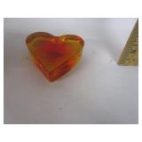 Blenko Heart Paper Weight Blenko Heart Paper Weight