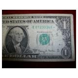 $1 1963A Star Note Ser# E07230346* $1 1963A Star Note Ser# E07230346*