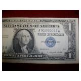 $1 1957A Silver Cert. Ser# A9105053A $1 1957A Silver Cert. Ser# A9105053A