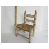Antique Doll Size Chair W/Woven Seat Antique Doll Size Chair W/Woven Seat