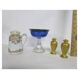 Blue Glass Chalice,24kt Nippon Sugar Duster