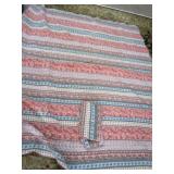 Multi Colored Reversable Cotton Queen Quilt