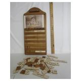 Wood Perpetual Wall Calendar