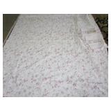 Full Size Cotton Rose Print Quilt W/2 Shams