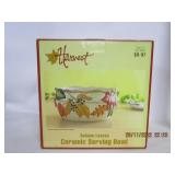 Harvest Autum Leaves Ceramic Serving Bowl Harvest Autum Leaves Ceramic Serving Bowl