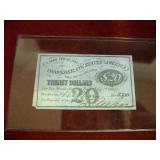 $20 Confederate States of America 2/20/1863 $20 Confederate States of America 2/20/1863