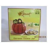 Harvest Pumpkin Ceramic Cookie Jar Harvest Pumpkin Ceramic Cookie Jar
