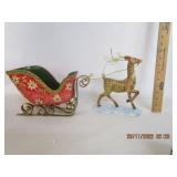 Roman Ceramic Christmas Sleigh Roman Ceramic Christmas Sleigh