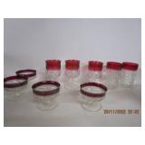 Crown Ruby Glasses,Desert Cups Crown Ruby Glasses,Desert Cups