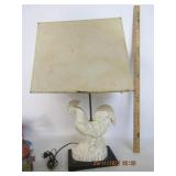 Antique Ceramic Rooster Lamp Chip On Beak Antique Ceramic Rooster Lamp Chip On Beak