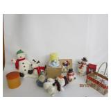 Christmas Decor Candles,Snowman
