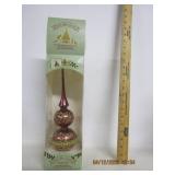 Hand Decorated Blown Glass German Tree Topper