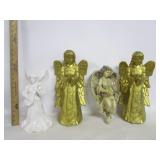 Gold Toned Ceramic Angels