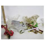 Sleigh Decor W/Wreath Hangers