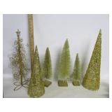 Gold Tone Christmas Trees Metal