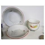Enamel Pans W/Pot