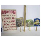 Vtg Macon Adv,Paddles