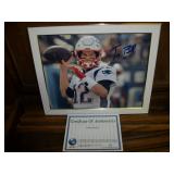 Tom Brady Signed 8x10 w/Cert Damaged Frame