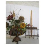 Artifical Plant In Metal Planter,Metal Shelf